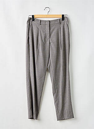 Pantalon drept închidere cu fermoar sub clapetă cu cârlig gri MAX MARA femeie