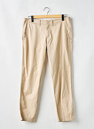 Pantalon drept închidere cu fermoar sub clapetă cu cârlig bej RALPH LAUREN femeie