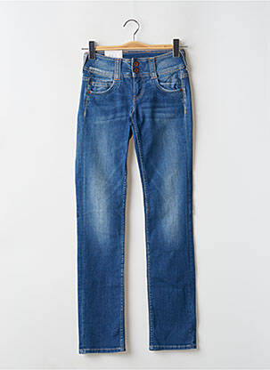 Blugi cu croială dreaptă albastru PEPE JEANS femeie