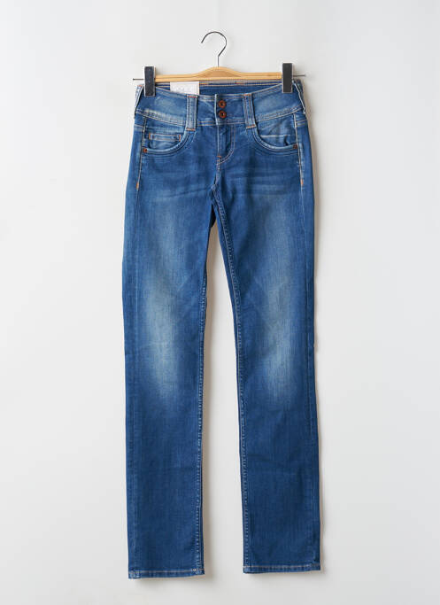 Blugi cu croială dreaptă albastru PEPE JEANS femeie