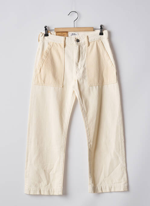 Pantalon trei sferturi croială dreaptă talie înaltă bej RALPH LAUREN femme