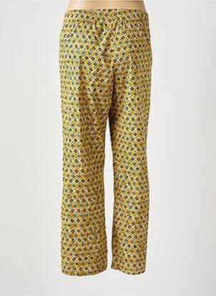Pantalon drept țesătură poplin mărime normală galben HARTFORD femeie