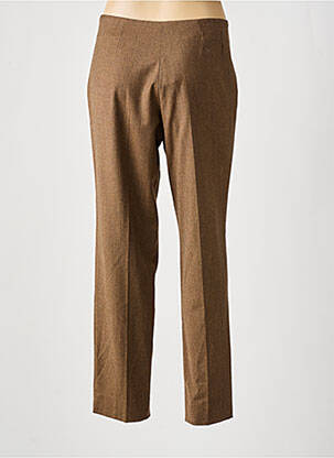 Pantalon drept talie cu cleme talie înaltă maro ROSSO 35 femeie