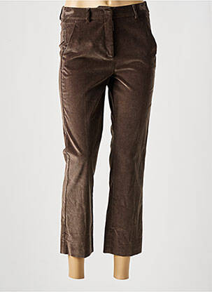 Pantalon 7/8 talie înaltă talie înaltă maro WEEKEND MAXMARA femeie