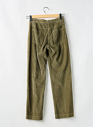 Pantalon drept talie cu cleme talie înaltă verde HARTFORD femeie