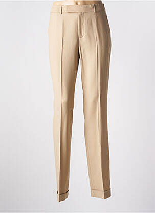 Pantalon drept talie cu cleme mărime normală bej RALPH LAUREN femeie