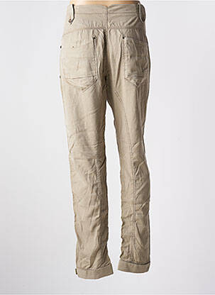 Pantalon drept talie cu cleme talie înaltă bej AERONAUTICA femeie