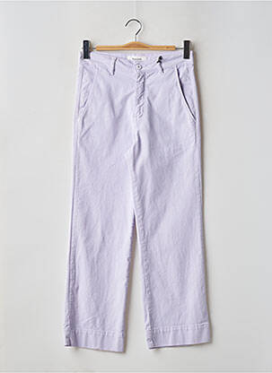 Pantalon drept elasticitate talie înaltă violet ACQUAVERDE femeie
