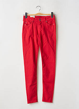 Pantalon slim țesătură poplin mărime normală roșu PEPE JEANS femeie