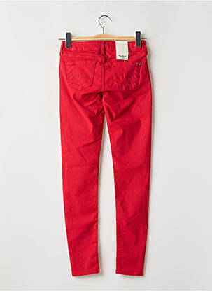 Pantalon slim țesătură poplin mărime normală roșu PEPE JEANS femeie
