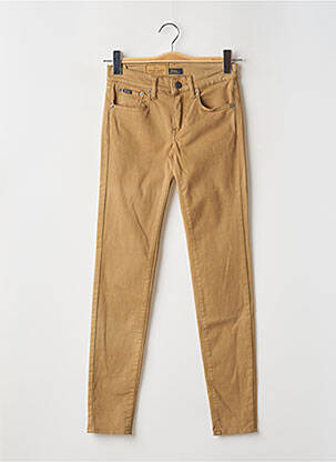 Pantalon slim țesătură poplin mărime normală bej RALPH LAUREN femeie