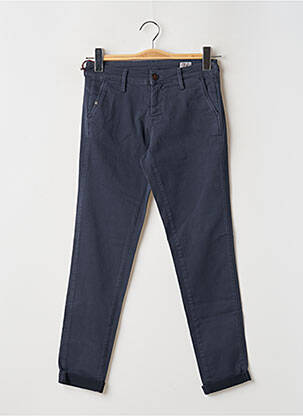 Pantalon 7/8 elasticitate talie joasă albastru TEDDY SMITH femeie