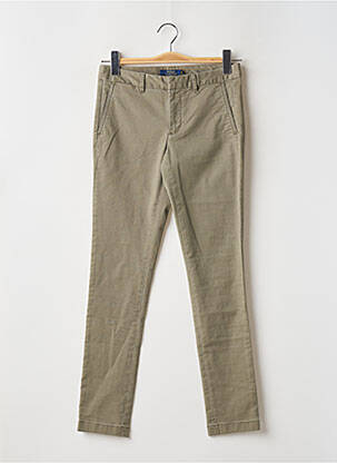 Pantalon chino țesătură poplin mărime normală verde RALPH LAUREN femeie