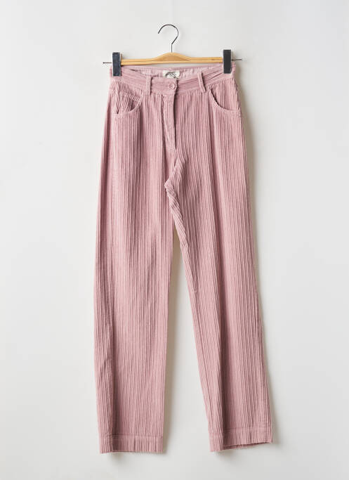 Pantalon drept talie înaltă talie înaltă roz HARTFORD femme