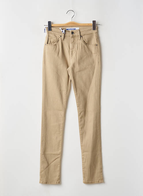 Blugi cu croială slim bej JACOB COHEN femeie