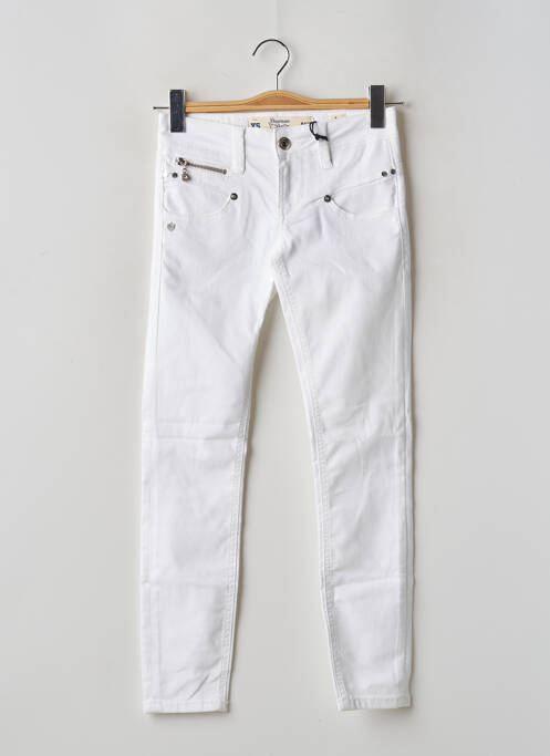 Pantalon slim alb FREEMAN T.PORTER femeie