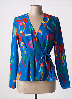 Cardigan petrecut croială cambrată albastru PAUL SMITH femeie