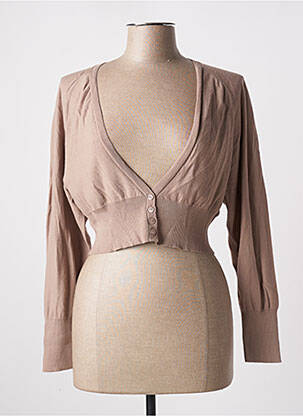 Vestă cu mâneci lungi maro PAULE KA femeie