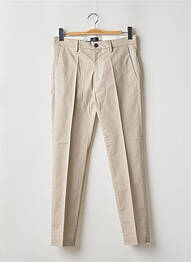 Pantalon chino țesătură poplin talie înaltă bej LIU JO femme