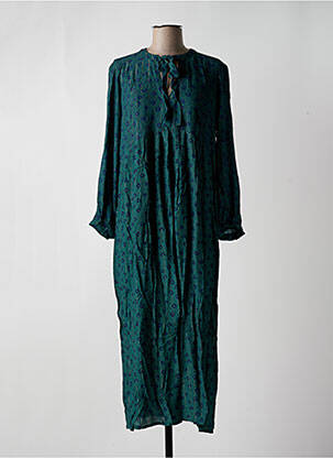 Rochie lungă mâneci lungi mâneci lungi verde EMA BLUE'S femeie