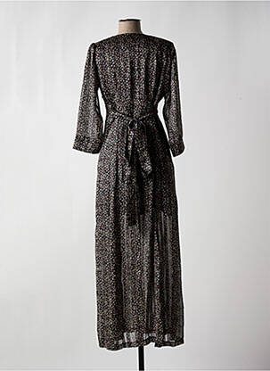 Rochie lungă mâneci lungi mâneci lungi negru OPULLENCE femeie
