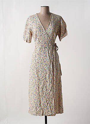 Rochie midi imprimeu floral mâneci scurte roz PEOPLE TREE femeie