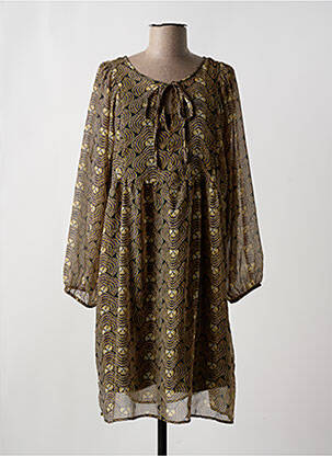 Rochie midi galben SCHOOL RAG femeie