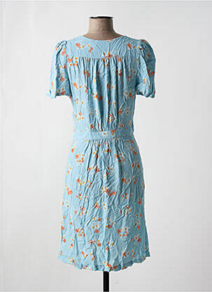 Rochie midi imprimeu floral mâneci scurte albastru SESSUN femeie