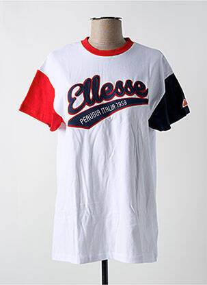 Tricou croială dreaptă mâneci scurte alb ELLESSE femeie