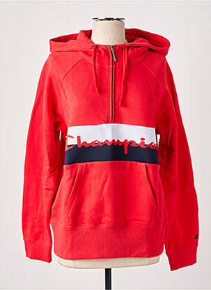 Hanorac cu glugă roșu CHAMPION femeie