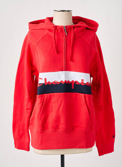 Hanorac cu glugă roșu CHAMPION femeie