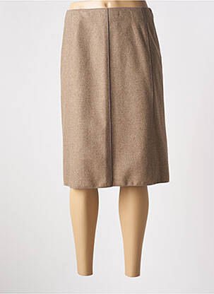 Fustă midi bej PAULE KA femeie