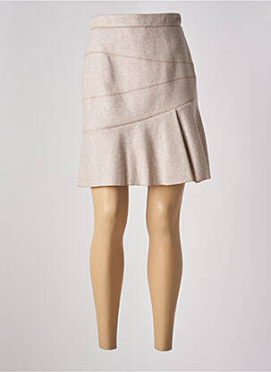 Fustă midi bej PAULE KA femeie