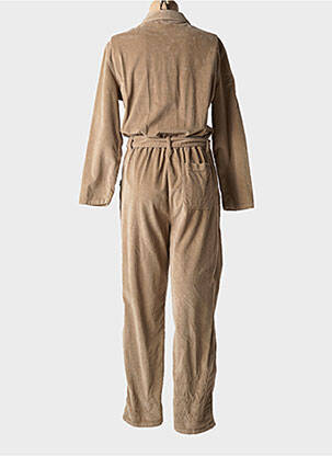 Salopetă-pantalon guler de bluză mâneci lungi bej ACQUAVERDE femeie