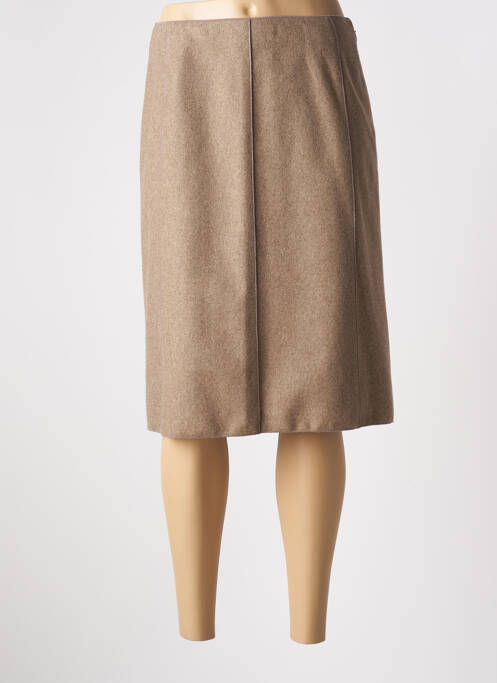 Fustă midi bej PAULE KA femeie