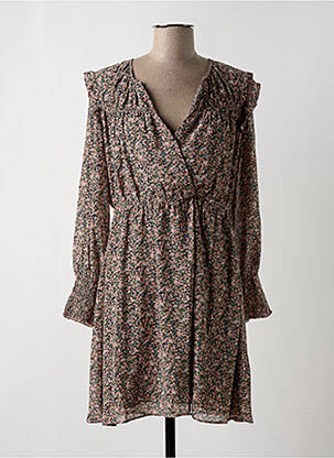 Rochie midi imprimeu floral mâneci lungi roz CHATTAWAK femeie