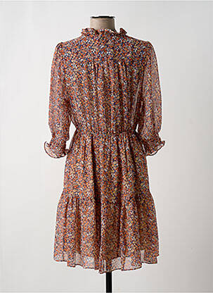 Rochie midi imprimeu floral mâneci 3/4 portocalie CHATTAWAK femeie