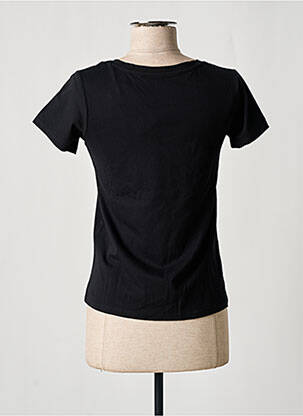 Tricou croială cambrată mâneci scurte negru TEDDY SMITH femeie
