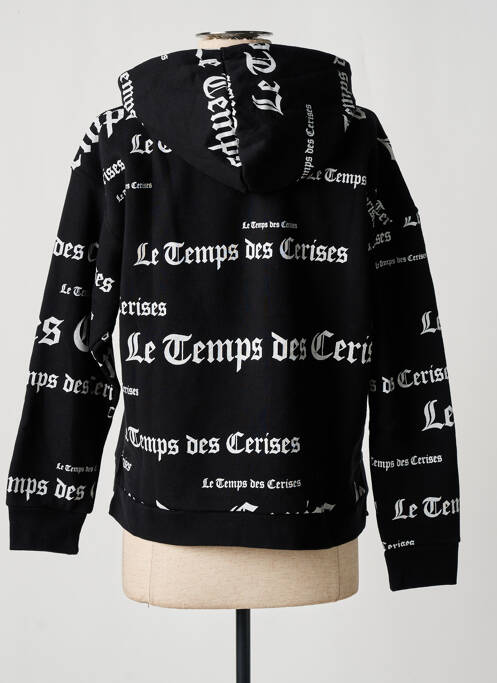 Hanorac cu glugă negru LE TEMPS DES CERISES femeie