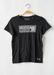 Tricou țesătură jersey mâneci scurte negru TEDDY SMITH băiat
