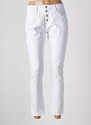 Pantalon slim alb PLACE DU JOUR femeie