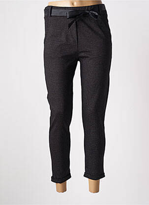 Pantalon 7/8 talie înaltă talie înaltă negru MADE IN ITALY femeie