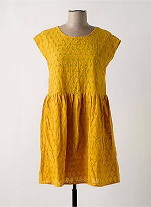 Rochie scurtă mâneci scurte mâneci scurte galben IT HIPPIE femeie