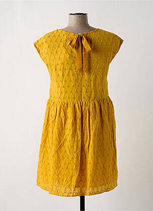 Rochie scurtă mâneci scurte mâneci scurte galben IT HIPPIE femeie