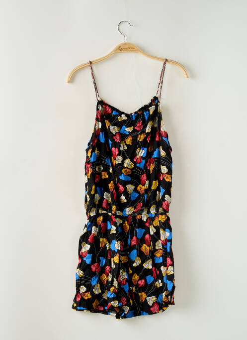 Salopetă scurtă croială fluidă bretele subțiri negru RED QUEEN femme