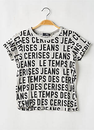 Tricou gri LE TEMPS DES CERISES fată