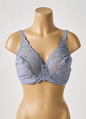 Sutien efect material satinat sutien cupe întregi cu decolteu înalt gri TRIUMPH femeie