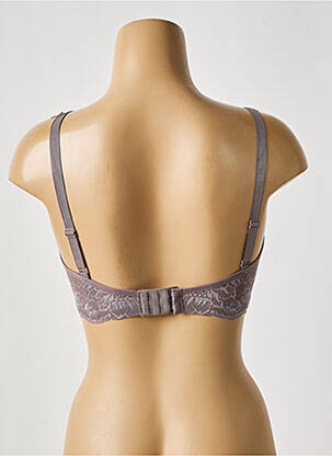 Sutien efect material satinat sutien cupe întregi cu decolteu înalt gri TRIUMPH femeie