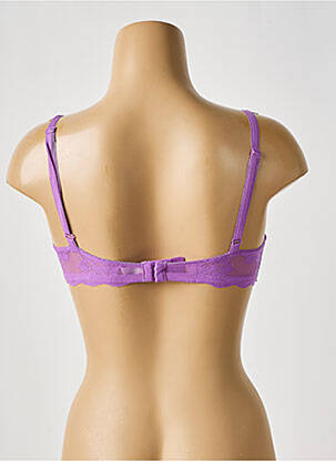 Sutien efect material satinat sutien cupe întregi cu decolteu înalt violet TRIUMPH femeie