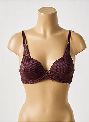 Sutien efect material satinat top sutien modelat maro TRIUMPH femeie